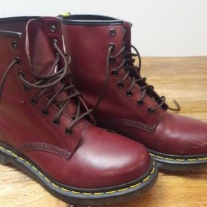 Maroon Doc Marten Boots